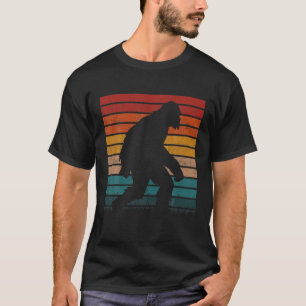 Bigfoot Sasquatch Colourful Lines Silhouette Wild  T-Shirt