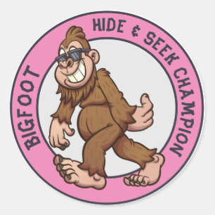 Bigfoot   Sasquatch (Editable) Classic Round Sticker
