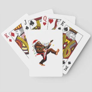 Bigfoot Sasquatch Electric Guitar Christmas 2026 Playing Cards