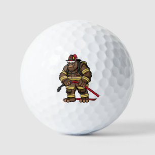 Bigfoot Sasquatch Firefighter Christmas 2026 Golf Balls