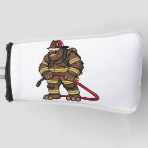 Bigfoot Sasquatch Firefighter Christmas 2026   Golf Head Cover