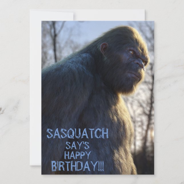 bigfoot,sasquatch,flat card (Front)