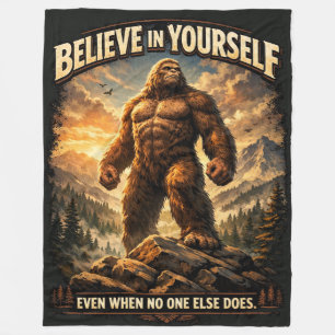Bigfoot Sasquatch Fleece Blanket