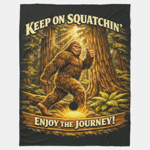Bigfoot Sasquatch Fleece Blanket