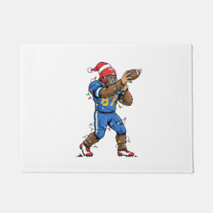 Bigfoot Sasquatch Football Christmas 2026 Holiday  Doormat