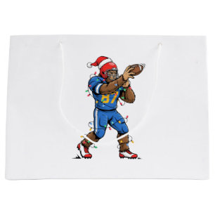 Bigfoot Sasquatch Football Christmas 2026 Holiday Large Gift Bag