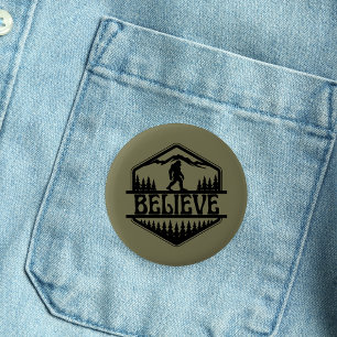 BigFoot Sasquatch Funny Squatchy Forest Vintage 2 Inch Round Button