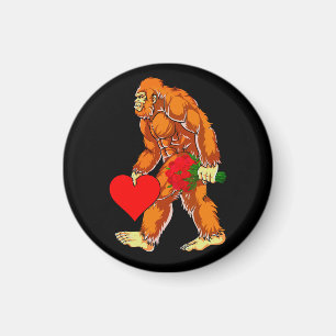 Bigfoot Sasquatch Funny Valentines Day Love Magnet