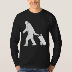 Bigfoot Sasquatch Golf Clubs Funny Golfing Golfer T-Shirt