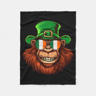Bigfoot Sasquatch Happy St Patricks Day  Fleece Blanket
