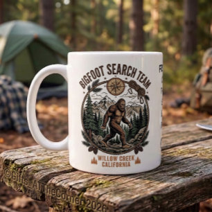 Bigfoot Sasquatch Hiking Search Team Coffee Mug