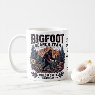 Bigfoot Sasquatch In The Woods Search Team Coffee Mug