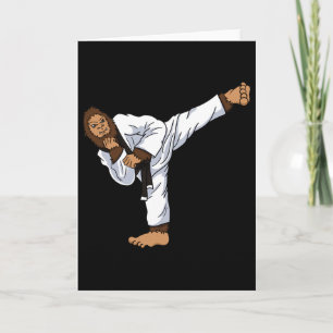 Bigfoot Sasquatch Karate Taekwondo Kickboxing Kara Card