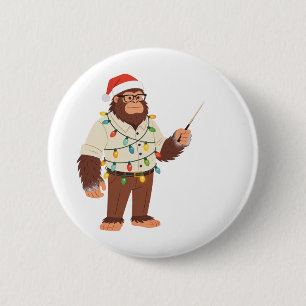Bigfoot Sasquatch Nurse Christmas Nursing 2 Inch Round Button