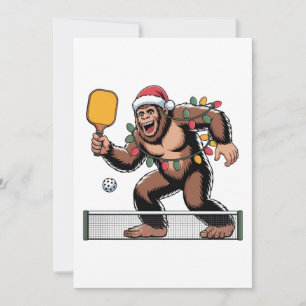 Bigfoot Sasquatch Pickleball Christmas 2026 Thank You Card