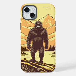 Bigfoot Sasquatch Retro Art Personalized iPhone 15 Plus Case