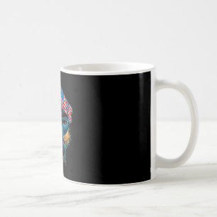 Bigfoot Sasquatch Riding Dinosaur T Rex. Funny 4th Coffee Mug