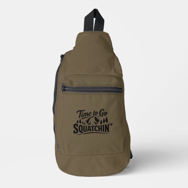 Bigfoot Sasquatch Sling Bag (Front)