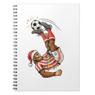 Bigfoot Sasquatch Soccer Christmas Holiday Sport Notebook
