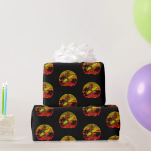 Bigfoot Sasquatch Surfer Dude Surf Board  Wrapping Paper