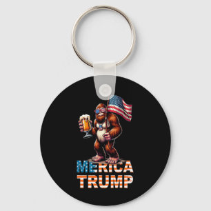 Bigfoot Sasquatch Trump Biden 2024 Pre Election 4t Keychain