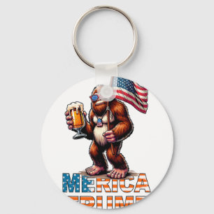 Bigfoot Sasquatch Trump Biden 2024 Pre Election 4t Keychain