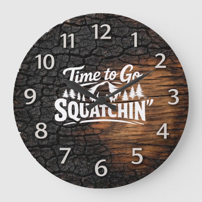 Bigfoot Sasquatch Wall Clock (Front)