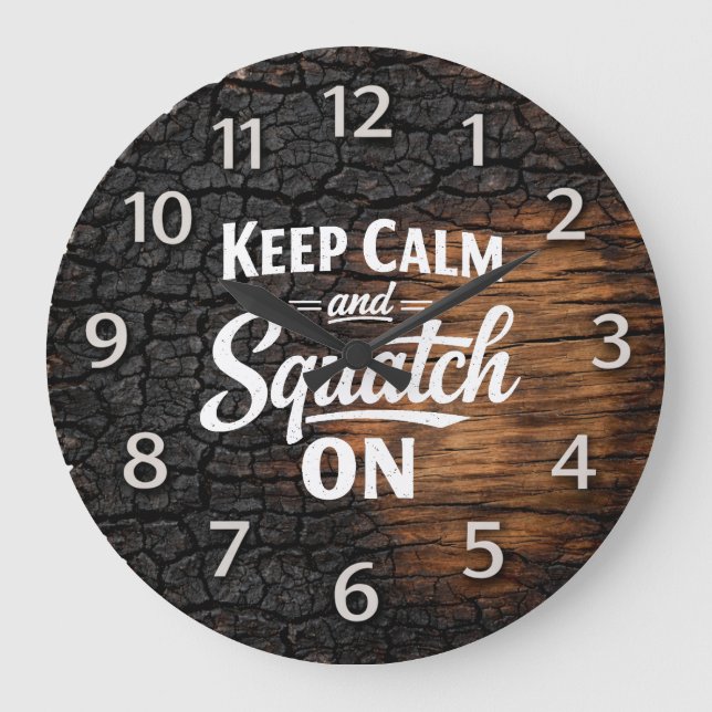 Bigfoot Sasquatch Wall Clock (Front)