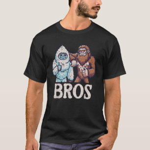 Bigfoot Sasquatch Yeti Bros Funny Brothers Men Wom T-Shirt