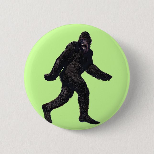 Bigfoot Sasquatch Yetti 2 Inch Round Button (Front)