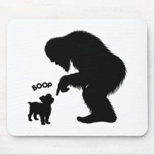 Bigfoot Sasquatch Yorkshire Terrier Nose Boop Mouse Pad