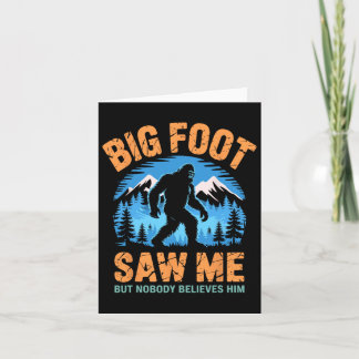 Bigfoot Saw Me Funny Sasquatch Retro Big Foot For  Card