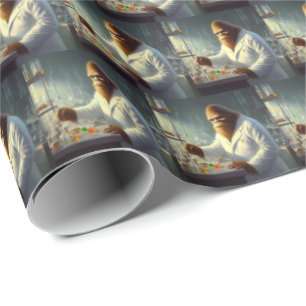 Bigfoot Scientist Wrapping Paper