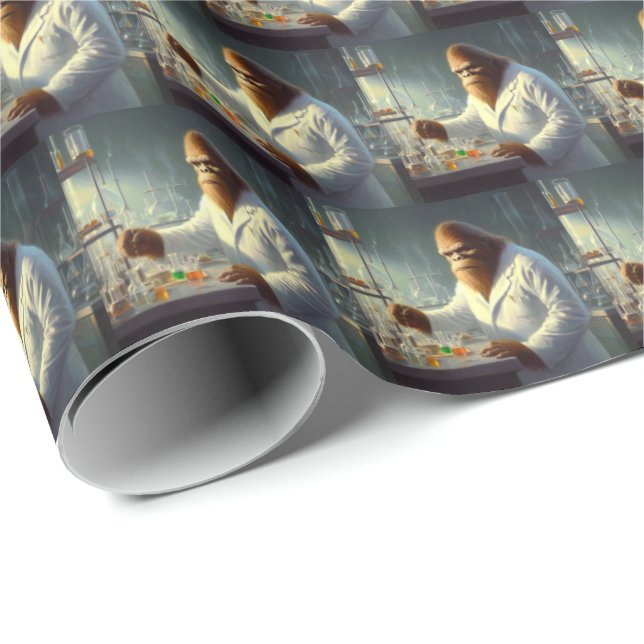 Bigfoot Scientist Wrapping Paper (Roll Corner)