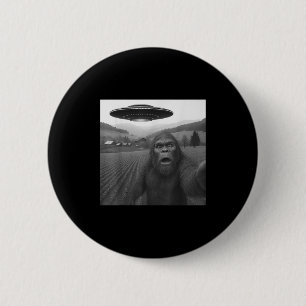 Bigfoot Selfie With Alien Ufo Funny Gifts For Men  2 Inch Round Button