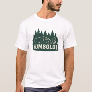 Bigfoot Semi-Truck & Forest Silhouette Design T-Shirt