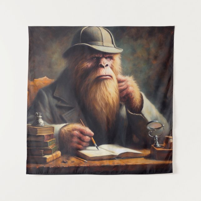 Bigfoot Sherlock Holmes Tapestry (Front)