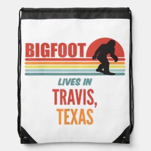 Bigfoot Sighting In Travis Texas  Drawstring Bag