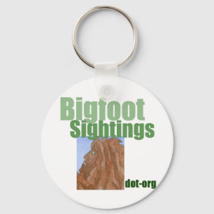 Bigfoot Sightings Logo Keychain