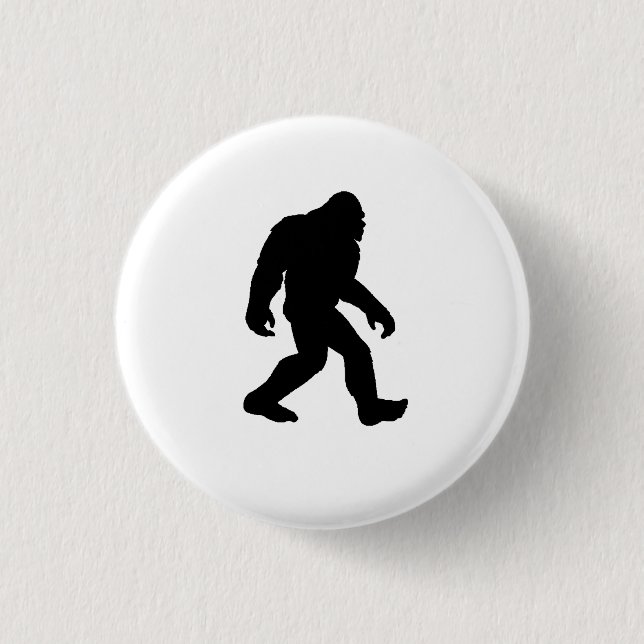 Bigfoot Silhouette 1 Inch Round Button (Front)