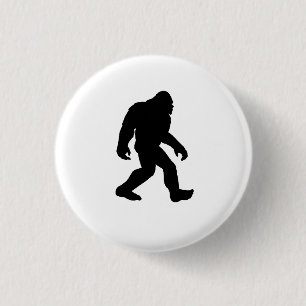 Bigfoot Silhouette 1 Inch Round Button
