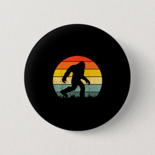 Bigfoot silhouette retro sunset funny sasquatch 2 inch round button