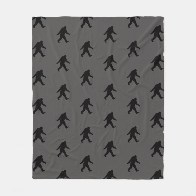 Bigfoot Silhouettes Pattern Fleece Blanket (Front)