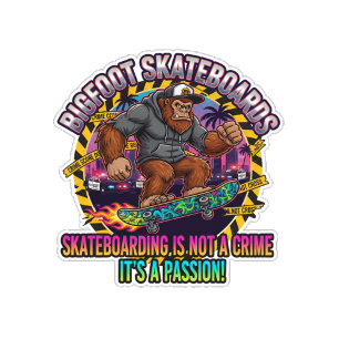 Bigfoot Skateboards-Skateboarding Is Not a Crime Skateboard