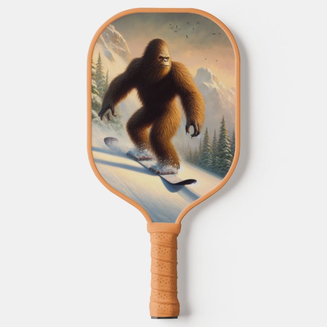 Bigfoot Snowboarding Pickleball Paddle (Front)