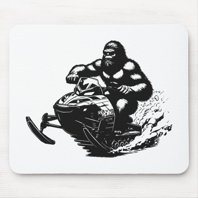 Bigfoot Snowmobile Mouse Pad (Front)