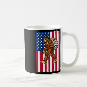 Bigfoot Soccer Usa Flag Funny Patriotic Sasquatch Coffee Mug
