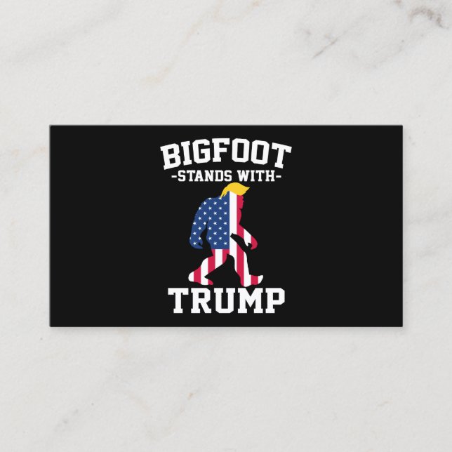Bigfoot Stands With Trump 2024 Elections Business Card (Front)
