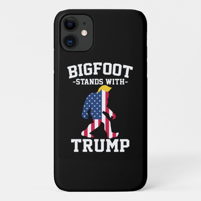 Bigfoot Stands With Trump 2024 Elections Case-Mate iPhone Case (Back)