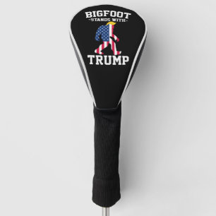 Bigfoot Stands With Trump 2024 Elections Golf Head Cover